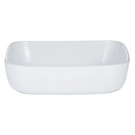 Блюдо для запекания Linear квадратное 24 см белое, Mason Cash