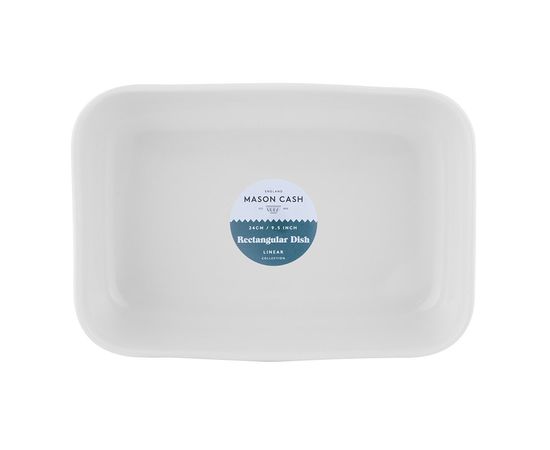 Блюдо для запекания Linear прямоугольное 24х16 см белое, Mason Cash, изображение 3