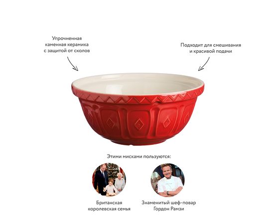 Миска Colour Mix 26 см красная, Mason Cash, изображение 6