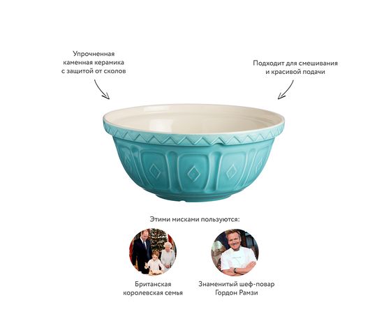 Миска универсальная Colour Mix 29 см бирюзовая, Mason Cash, изображение 6